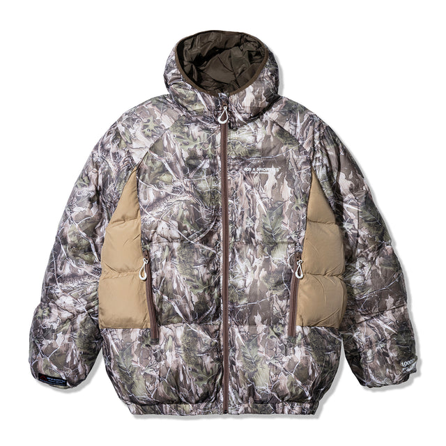 40s & Shorties Faded Camo Puffer Jacket – insulated camo print jacket with zip front