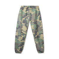 40s & Shorties Rhinestone Sweatpants Camo – fleece pants with rhinestone logo detail front view