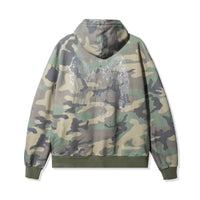 Back view of 40s & Shorties Angel Wings Hoodie Camo – rhinestone wing graphic