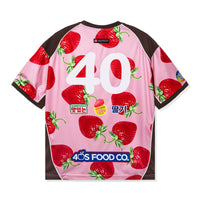Back view of the jersey with a bold white "40" and food co. branding