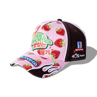 Right side of Gummy Race Cap showing embroidered FNS TECH and 40s & Shorties Food Co. logos.
