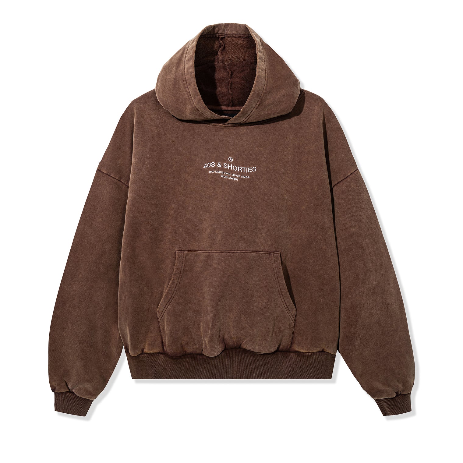 Wavy General Logo Hoodie Coyote – Front view with logo embroidery on chest