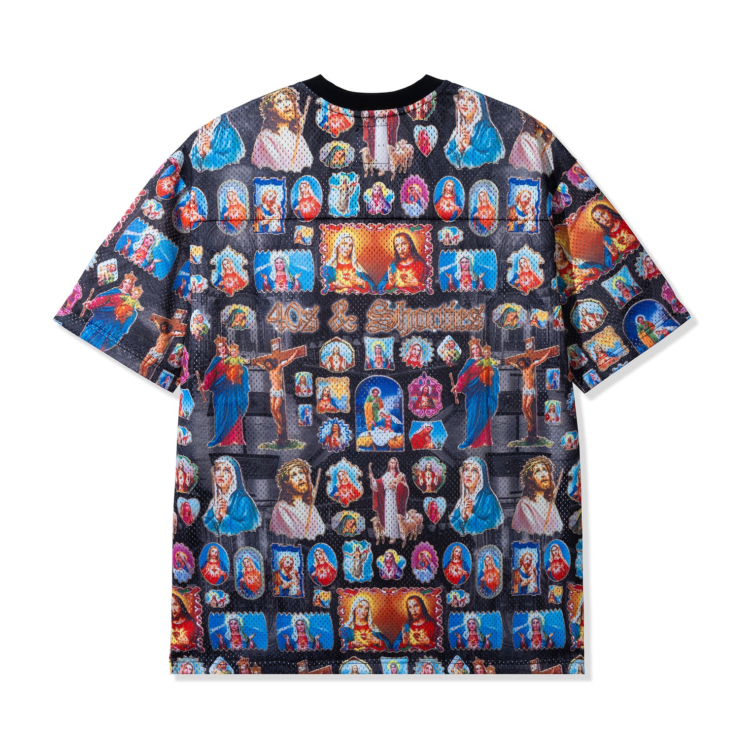 Flat back view of the Holy Spirit Football Jersey showing full print coverage