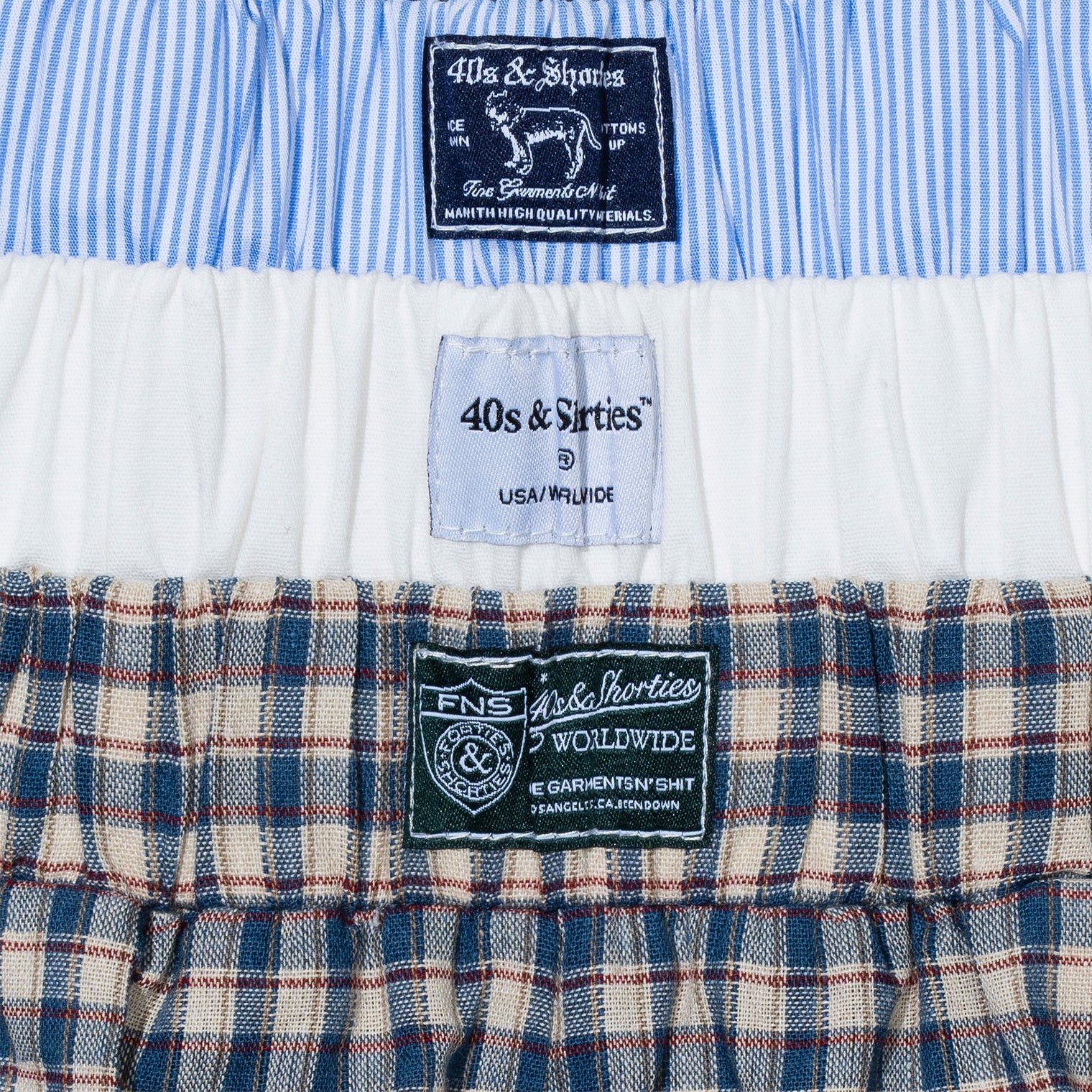 Flat lay back view of Lazy Sunday Shorts Multi