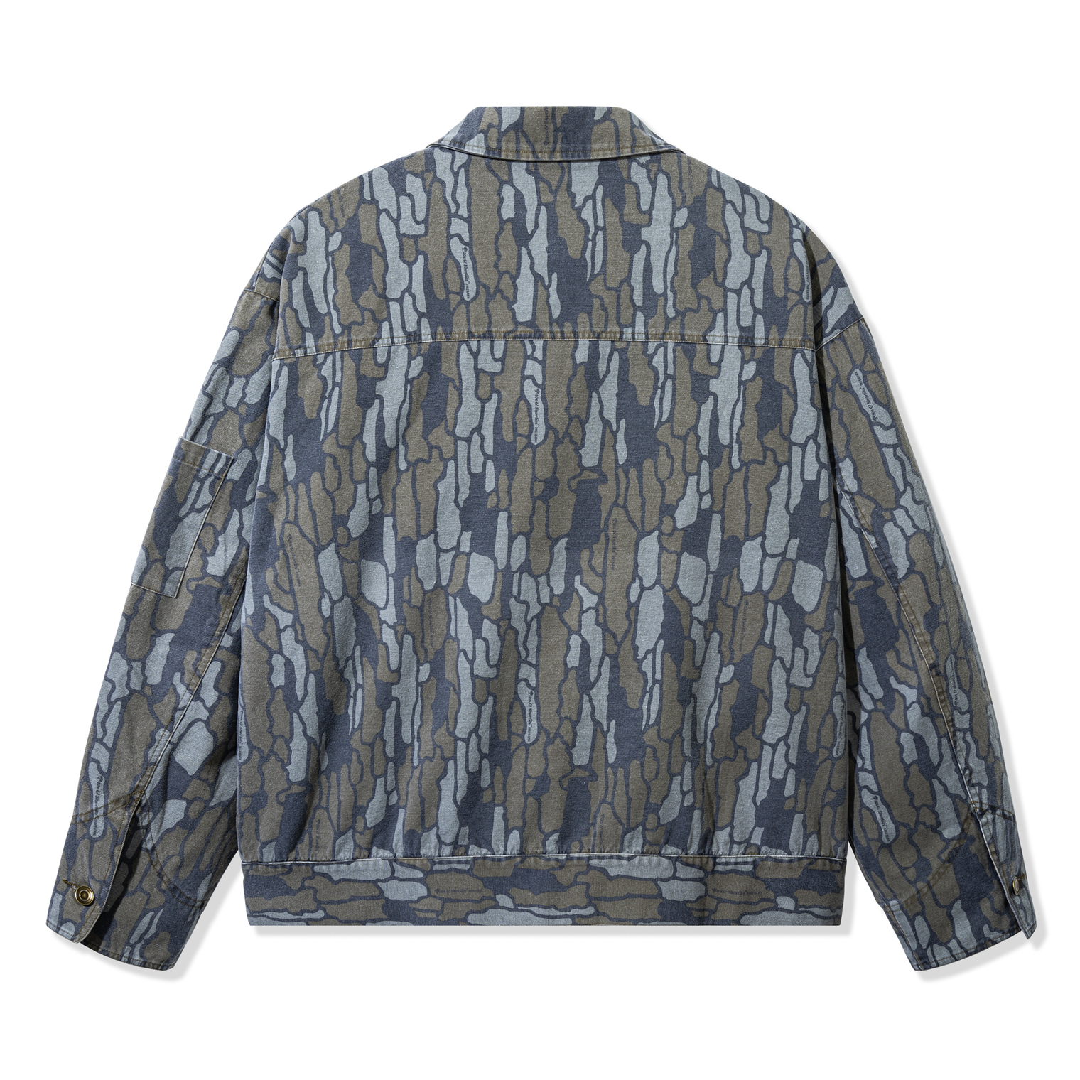 Back view of Treeline Jacket in all-over camo print