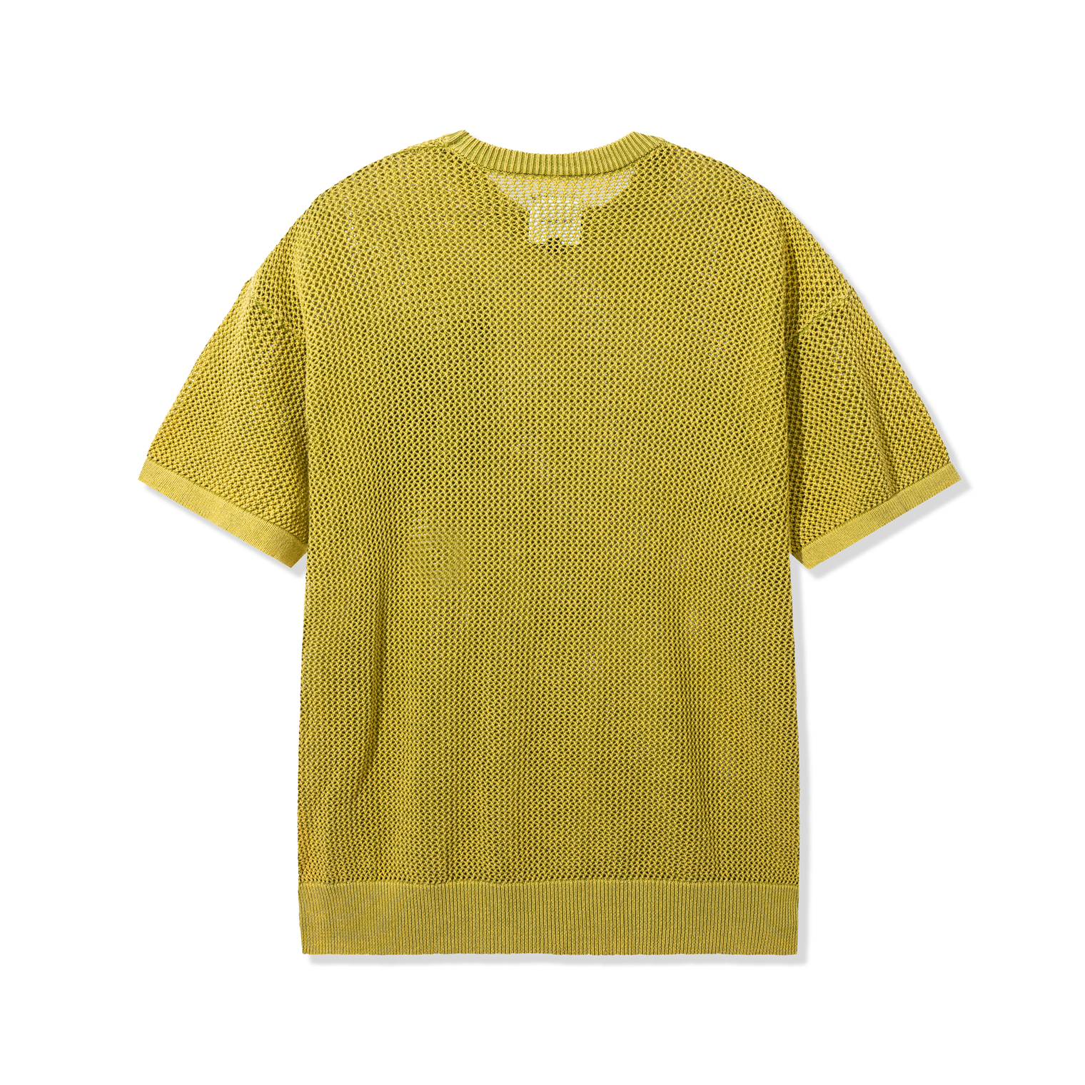Back view of Heavy Knit Pocket Tee in Olive