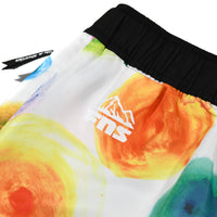 Detail of FNS branding on side of Water Color Shorts