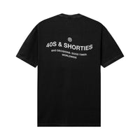 Back view of Wavy General Logo Tee in Black with large back graphic