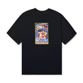 Front of 40s x D.A. Jasper Tee in black with full-color digital artwork on chest