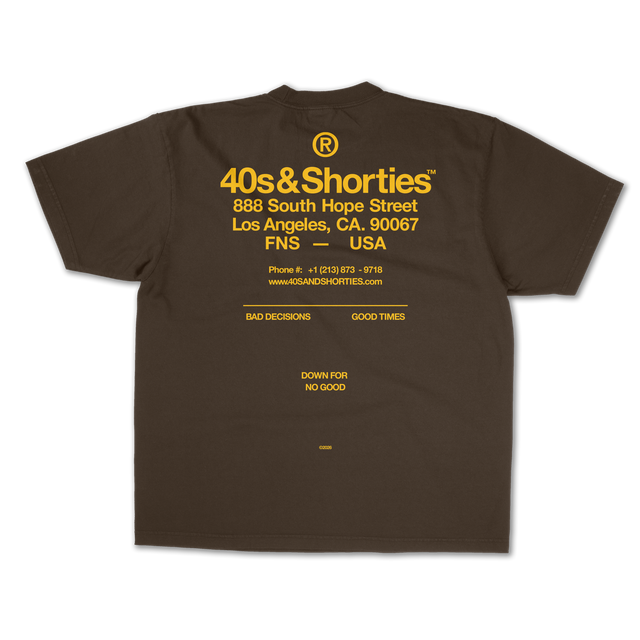 Down For No Good Tee Brown