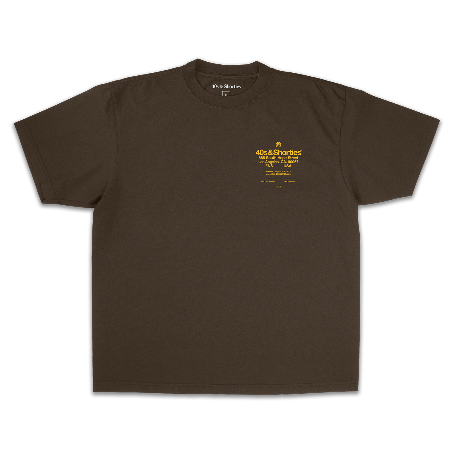 Down For No Good Tee Brown