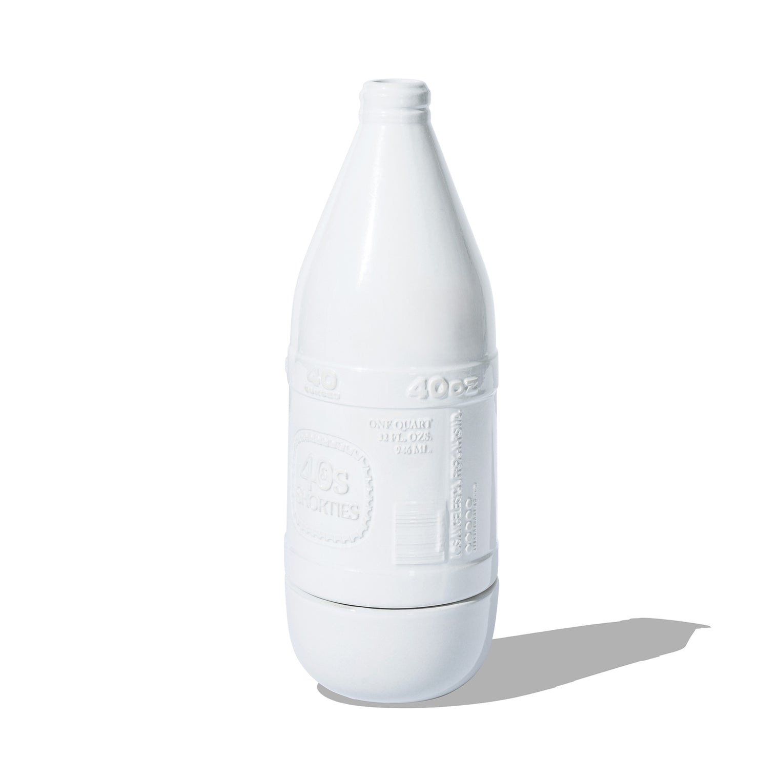 Side view showcasing embossed 40s & Shorties branding on the incense chamber
