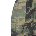 Detail of Angel Wings Hoodie – rhinestone embellishment on camo sleeve