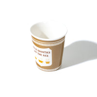 Top angled view of the Ceramic Coffee Cup showing the printed exterior and ceramic interior

