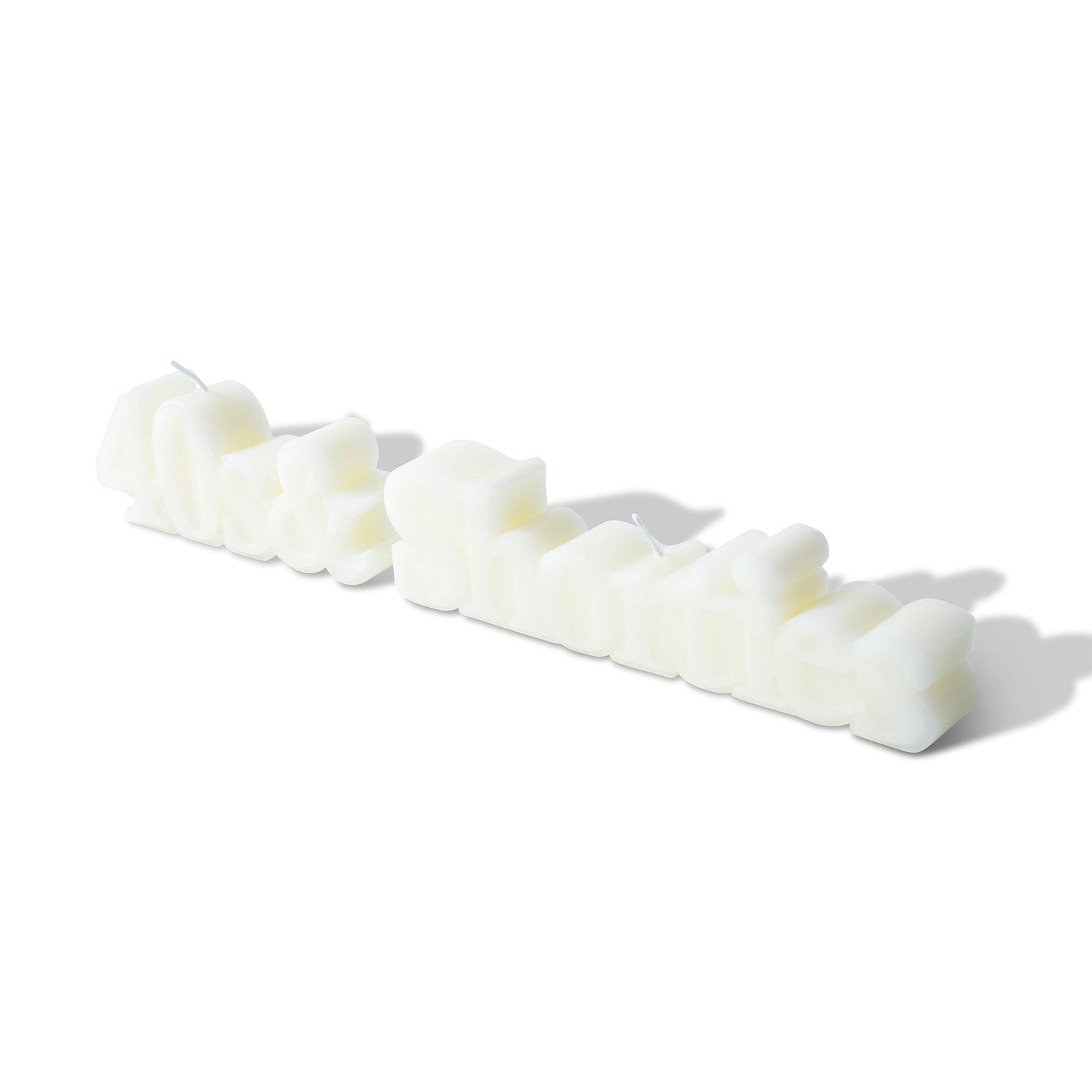 Text Logo Candle by 40s & Shorties – two-piece soy wax candle set in logo shape