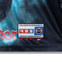 Hem patch detail on the Tales Hockey Jersey showing 40s & Shorties branding and official licensed product label.