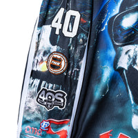 Right sleeve of the Tales Hockey Jersey featuring number 40, skull artwork, and embroidered FNS patch.