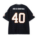 Back view of the Crochet Football Jersey with large “40” and “40s & Shorties” text
