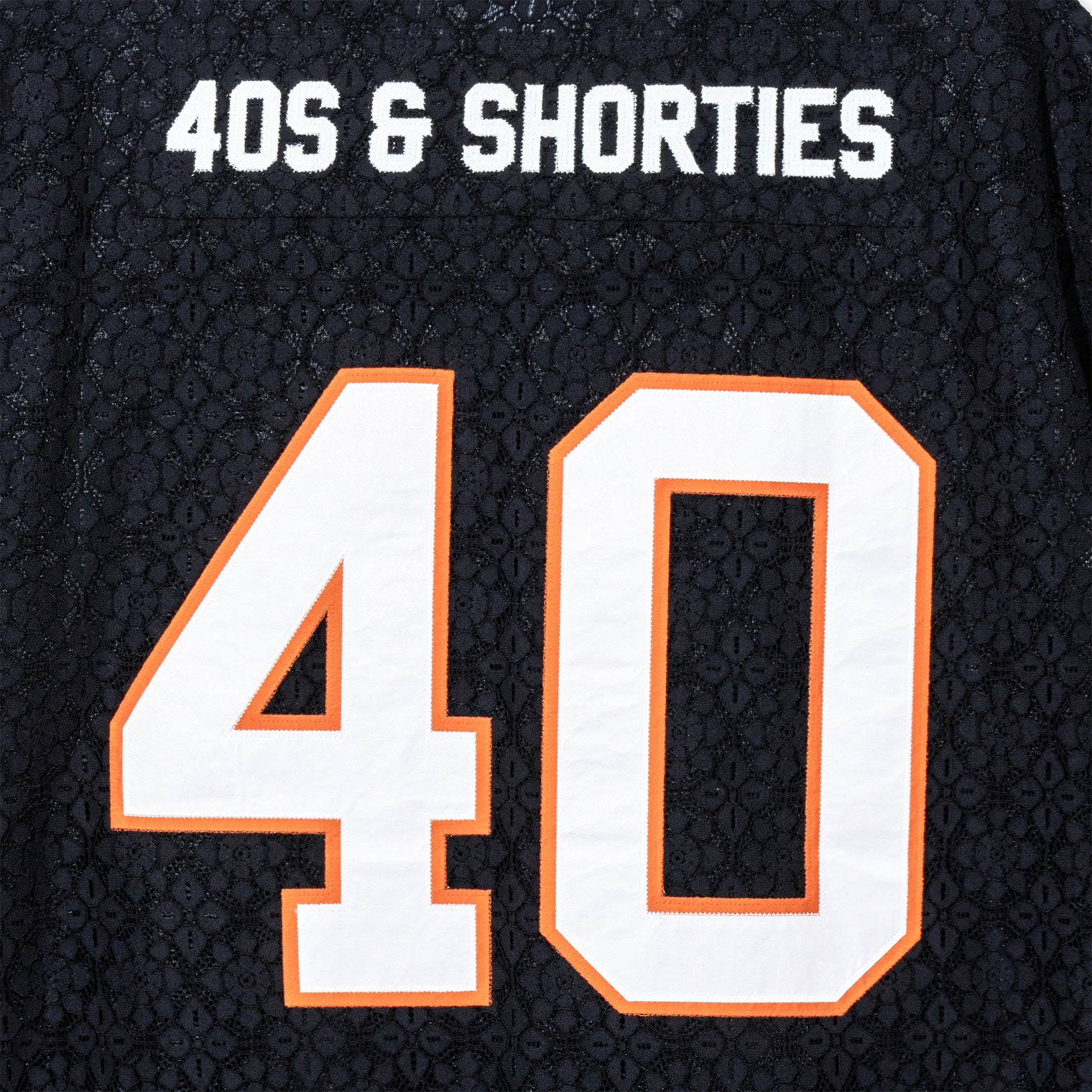 Close-up of back tackle-twill detailing
