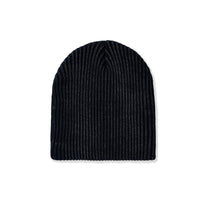 Back view of OG Text Beanie – Multi showing seamless rib-knit construction without visible branding