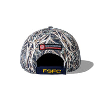 Rear view of the Reed Camo Cap featuring adjustable FSFC strap and woven 40s & Shorties label