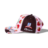 Right side of Gummy Race Cap showing embroidered FNS TECH and 40s & Shorties Food Co. logos.

