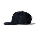Crochet Snapback Black – side view with tonal 40s & Shorties logo embroidery