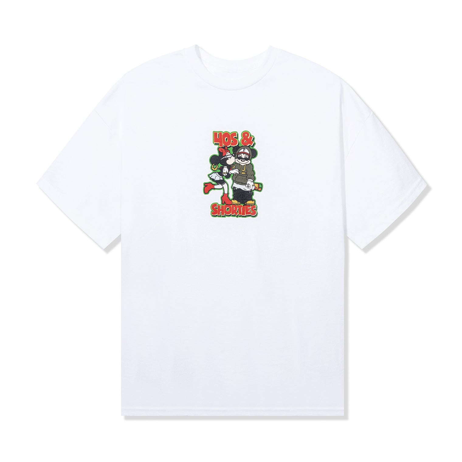 Get It Tee in Ash Grey – front view with printed cartoon artwork