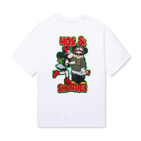 Get It Tee in Ash Grey – back view with bold cartoon-inspired characters and 40s & Shorties logo