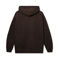 Back view of the plain brown Bottle Service Hoodie with no graphics or text.