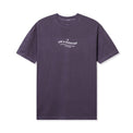 Front view of Wavy General Logo Tee in Orchid featuring printed chest graphic
