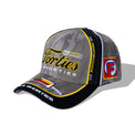 Angled view of racing-inspired 40s & Shorties cap with bold graphics
