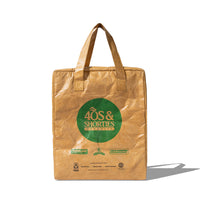 Organics Grocery Bag Kraft – front view with green printed logo