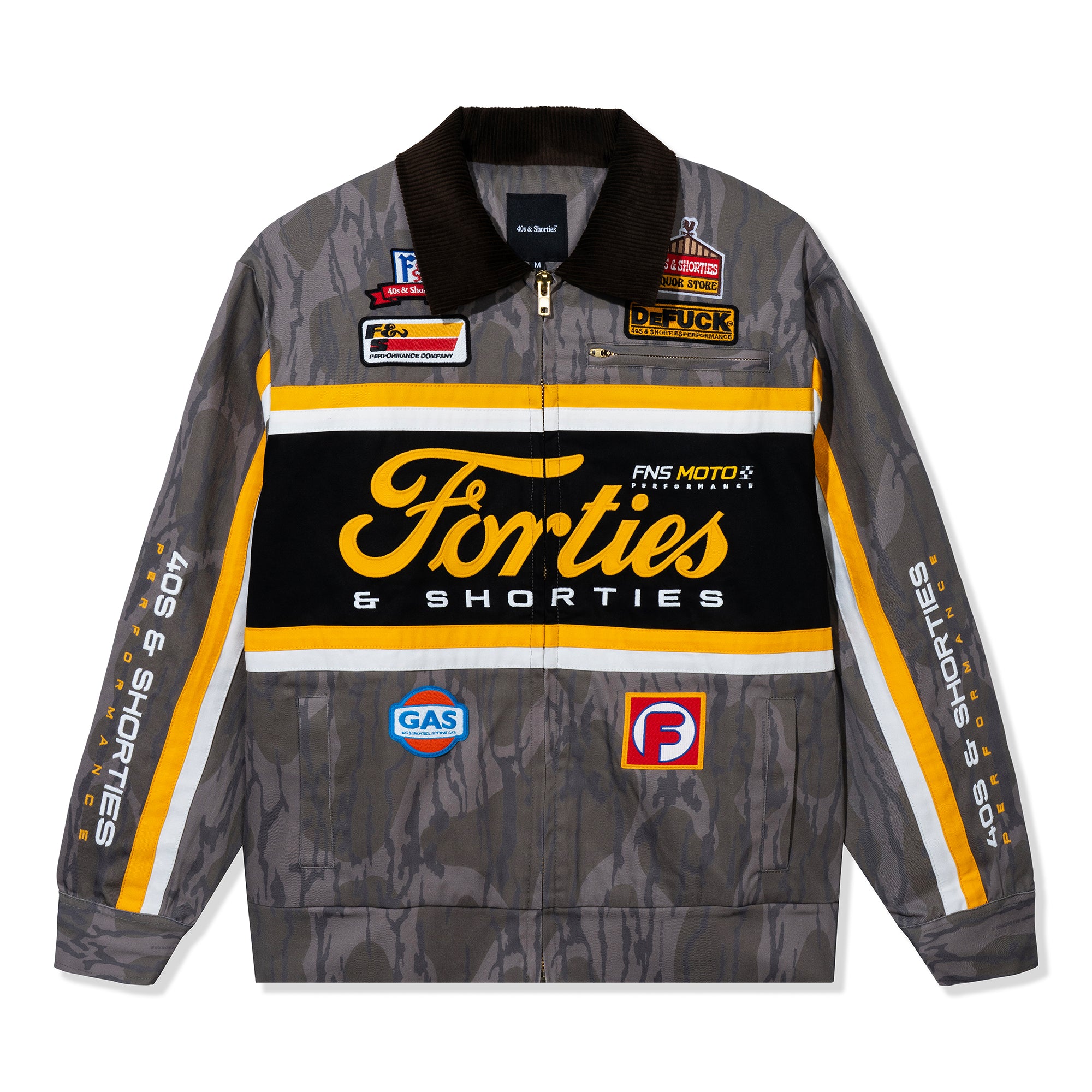 Camo Garage Jacket – Embroidered Racing Style Zip Jacket | 40s