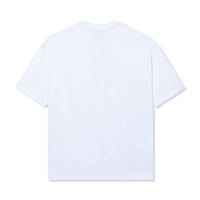 Back view of the Text Logo Rhinestone Tee in White.