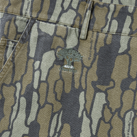 Detail of hip embroidery logo on Treeline Cargo Pants
