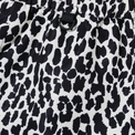 Close-up of elastic waistband with black D-ring on Desert Leopard Shorts
