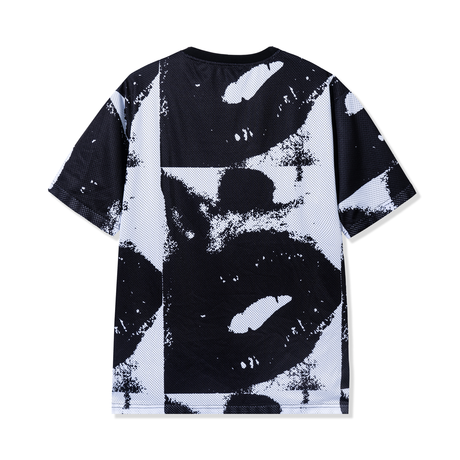 Back view of Lips Reversible Tee with full lips artwork print
