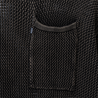 Close-up of chest pocket on Heavy Knit Pocket Tee in Black
