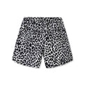 Front view of Desert Leopard Shorts featuring sublimated leopard pattern