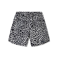 Front view of Desert Leopard Shorts featuring sublimated leopard pattern