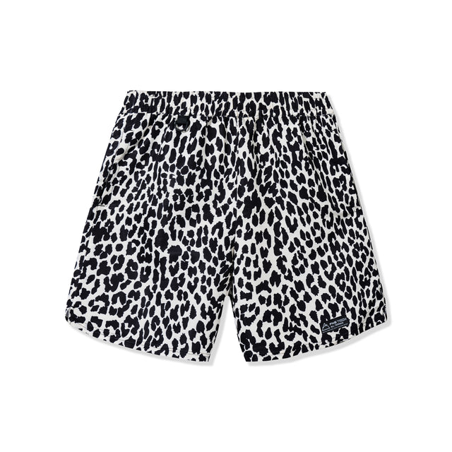 Front view of Desert Leopard Shorts featuring sublimated leopard pattern