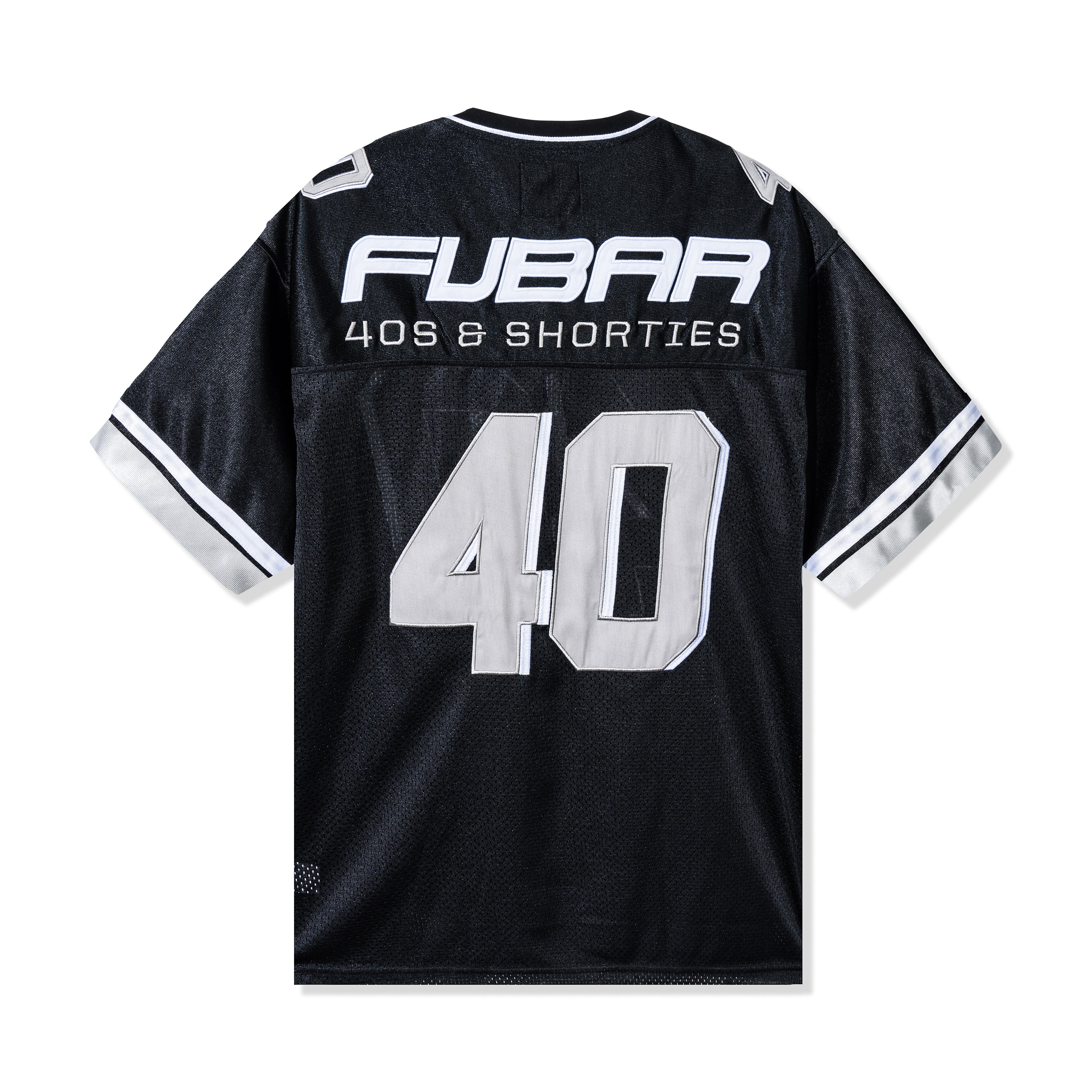 FUBAR Jersey – Black & White Football Mesh Jersey | 40s & Shorties