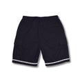 Back view of 6th Street Cargo Shorts in black with back pocket and cargo flaps.