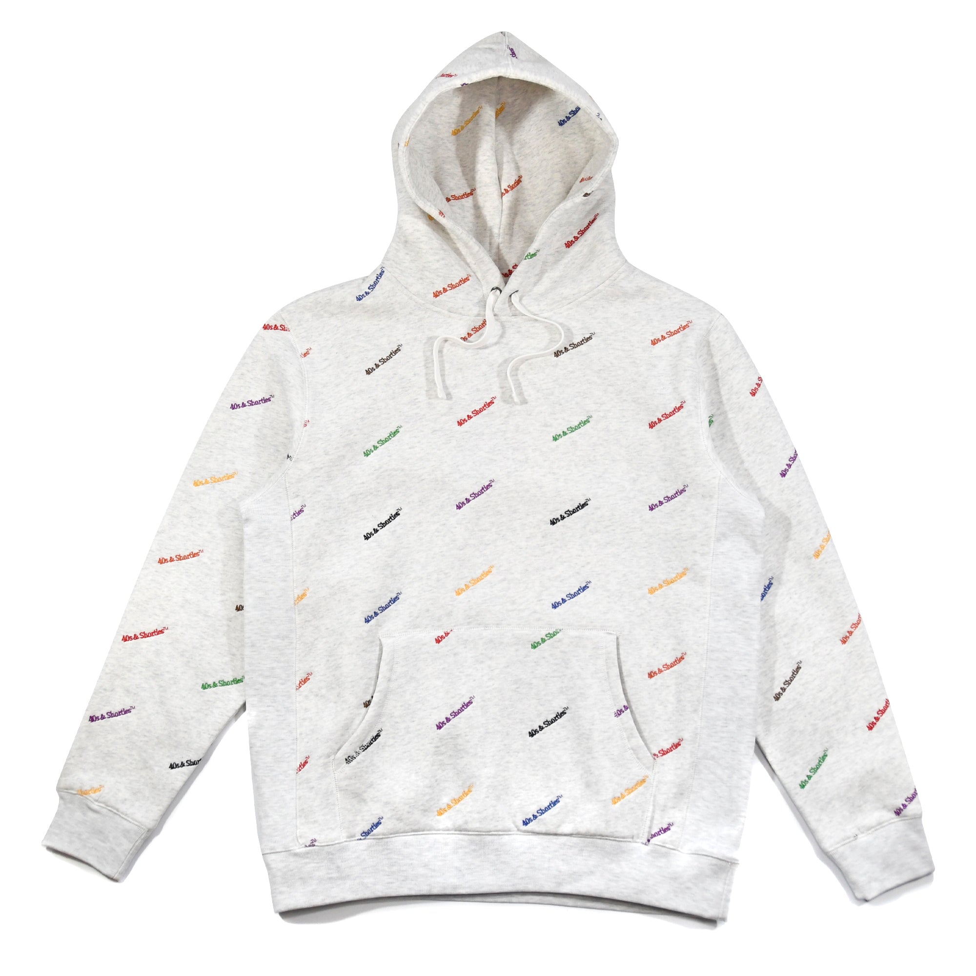 AlloverLogoHeatherHoodieFrontc