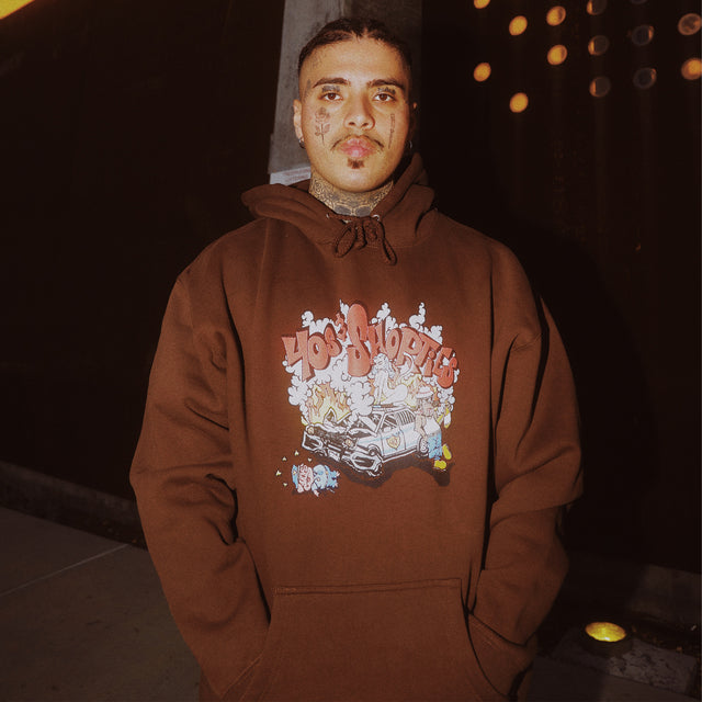 Lifestyle shot worn by model at night