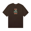 Get It Tee in Dark Chocolate – front view with printed cartoon artwork