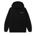 Front view of the OG Text Logo Hoodie in Black with small chest logo print
