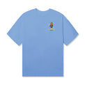 Front view of the Players Ball Tee in Carolina Blue featuring small chest graphic with animated character and "Players Ball" text