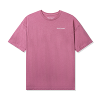 Front view of Slim Text Logo Tee in Dusty Rose with printed "40s & Shorties™" logo on chest
